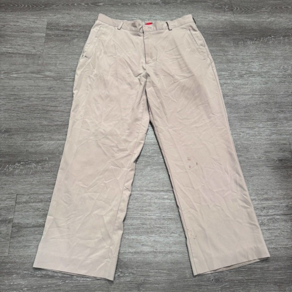 Nike Pants Mens 34 Beige Golf Straight Outdoor Golfer Adult Vintage Casual 34x28